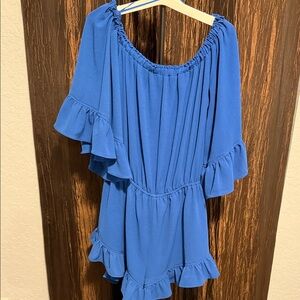 Eesome Blue Textured Garment